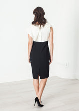 Copy of Asymmetric Dress in Cream/Black